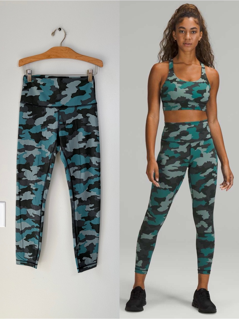 Lululemon Wunder Train High-Rise Tight in Heritage 365 Camo Tidewater Teal Multi